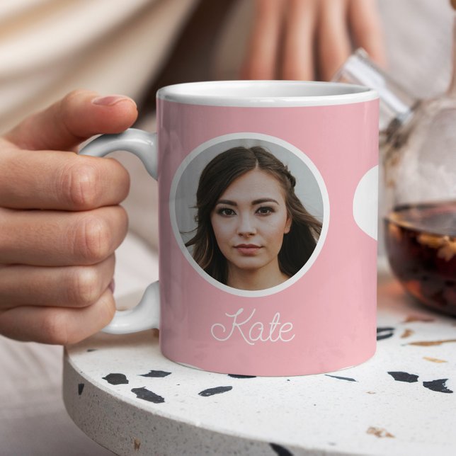 Taza De Café Foto personalizado y nombre monogramado (Subido por el creador)