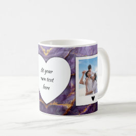 Taza De Café Foto personalizado y taquilla de texto - Elegante