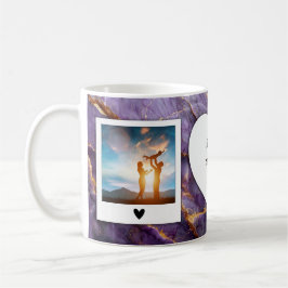 Taza De Café Foto personalizado y taquilla de texto - Elegante 