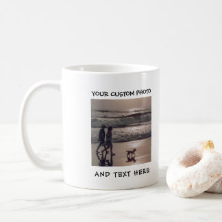 Taza De Café foto personalizado y tazón de texto