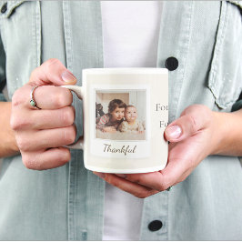 Taza De Café Foto Polaroid Agradecida y Bendecida | Regalo Pers