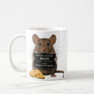 Taza De Café Foto policial de ratón: Gran robo de queso
