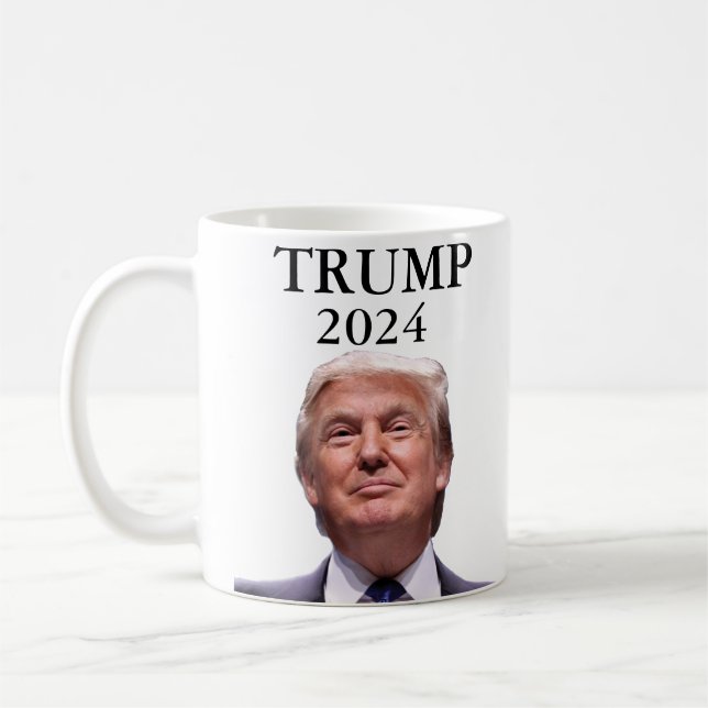 Taza De Café Foto presidente de Donald Trump 2024 (Izquierda)