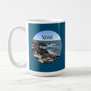 Taza De Café Foto redonda del océano Atlántico Mar Azul oscuro
