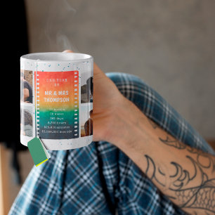 Taza De Café Foto Retro Atardecer Sr y Sra 1er Aniversario