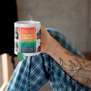 Taza De Café Foto Retro Atardecer Sr y Sra 3er Aniversario