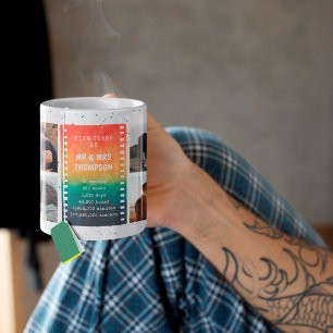 Taza De Café Foto Retro Atardecer Sr y Sra Quinto Aniversario