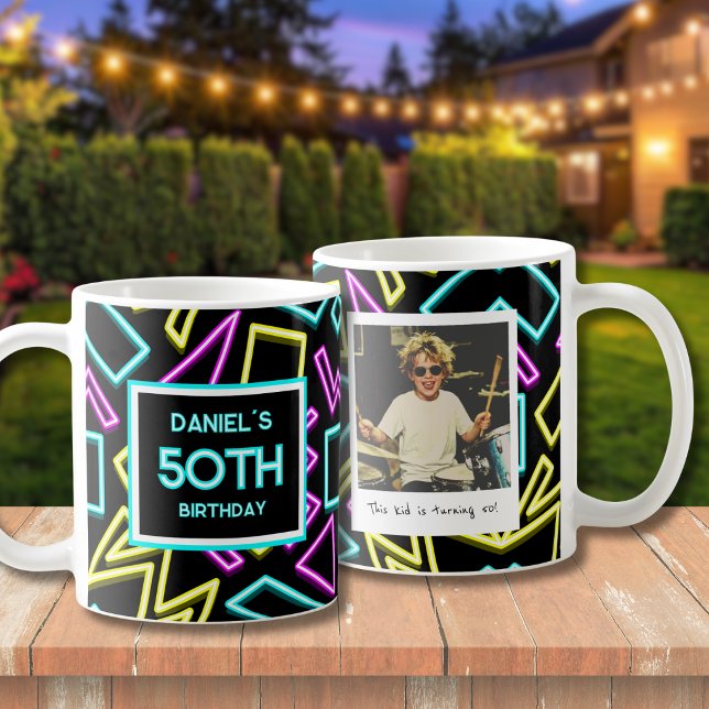 Taza De Café Foto Retro de Cumpleaños 50  (Subido por el creador)