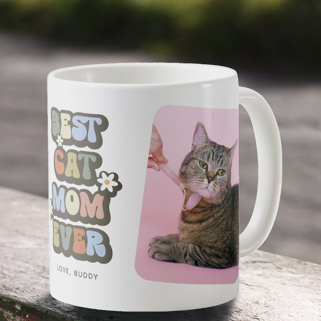 Taza De Café Foto Retro Mejor Mamá Gato 2 (Subido por el creador)