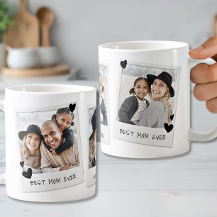 Taza De Café Foto Retro Personalizada Mejor Mamá del Mundo