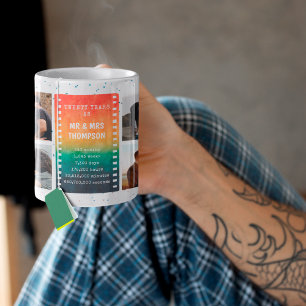 Taza De Café Foto retro Sunset Mr. y Mrs. 20th Aniversario