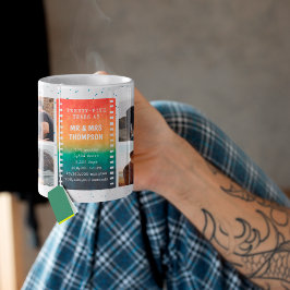 Taza De Café Foto Retro Sunset Mr. y Mrs. 25th Aniversario