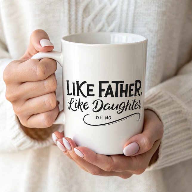 Taza De Café Foto simple como padre, hija (Subido por el creador)