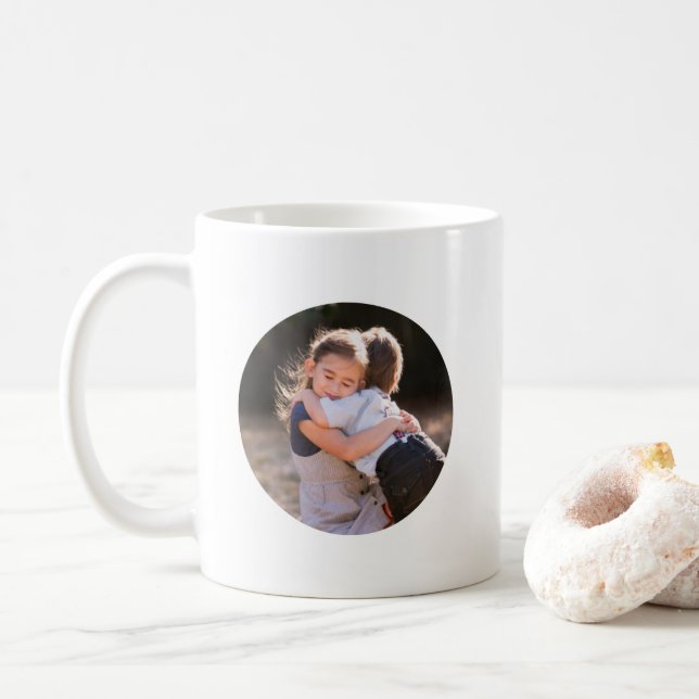 Taza De Café Foto simple del personalizado 2 redonda (Con donut)