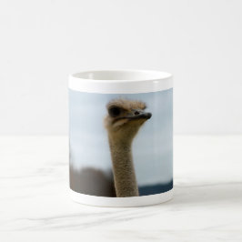 Taza De Café Foto tonta de la fauna de la cara de la avestruz