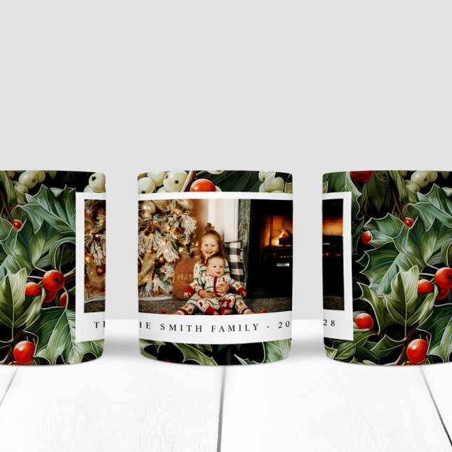 Taza De Café Foto tradicional de vacaciones de Holly Verde (Subido por el creador)