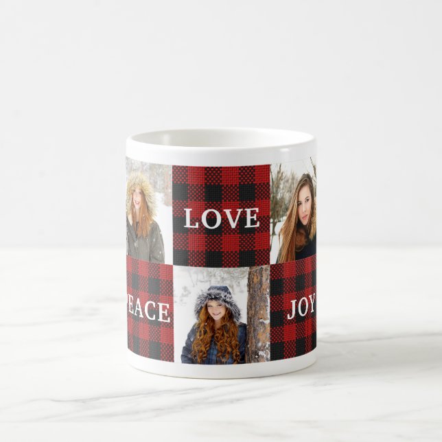 Taza De Café Foto y mensaje de Buffalo Plaid 3 (Centro)