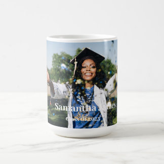 Taza De Café Foto y nombre de graduación personalizados