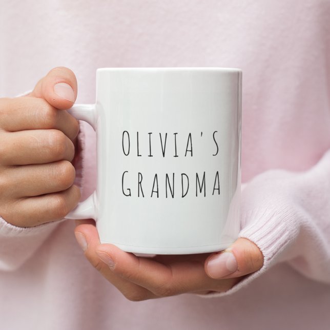 Taza De Café Foto y nombre de la abuela del personalizado | Reg (Subido por el creador)