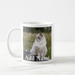 Taza De Café Foto y nombre del Personalizado de Cat Lover Perso
