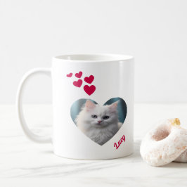 Taza De Café Foto Y Nombre Mascota Personalizados Con Formas Pa