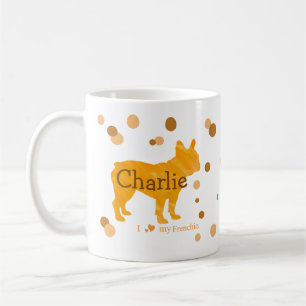 Taza De Café Foto y nombre personalizados de Bulldog Francés co