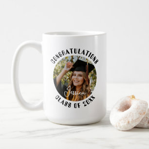 Taza De Café Foto y nombre personalizados de la fiesta de gradu
