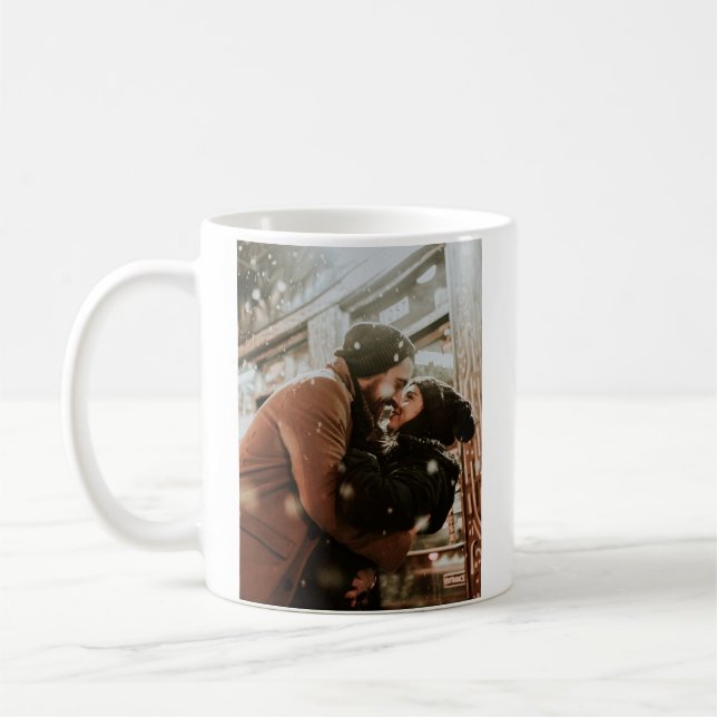 Taza De Café Foto y nombres personalizados | Nuestra Primera Na (Izquierda)