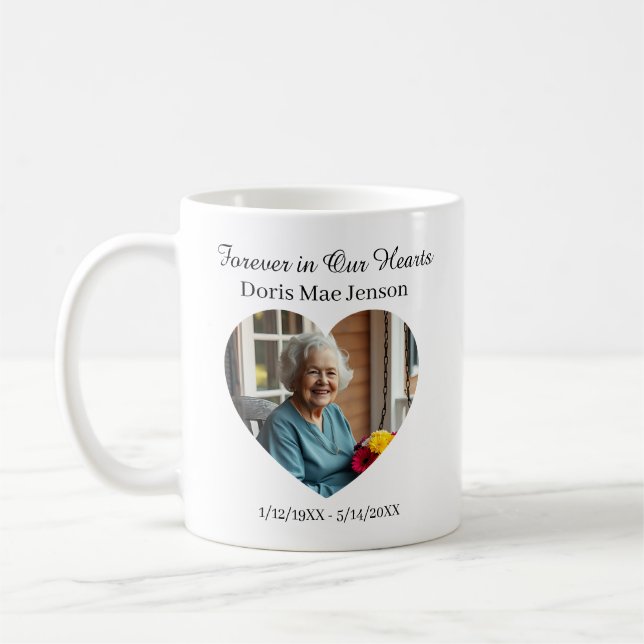 Taza De Café Foto y poema memorial sentimental (Izquierda)
