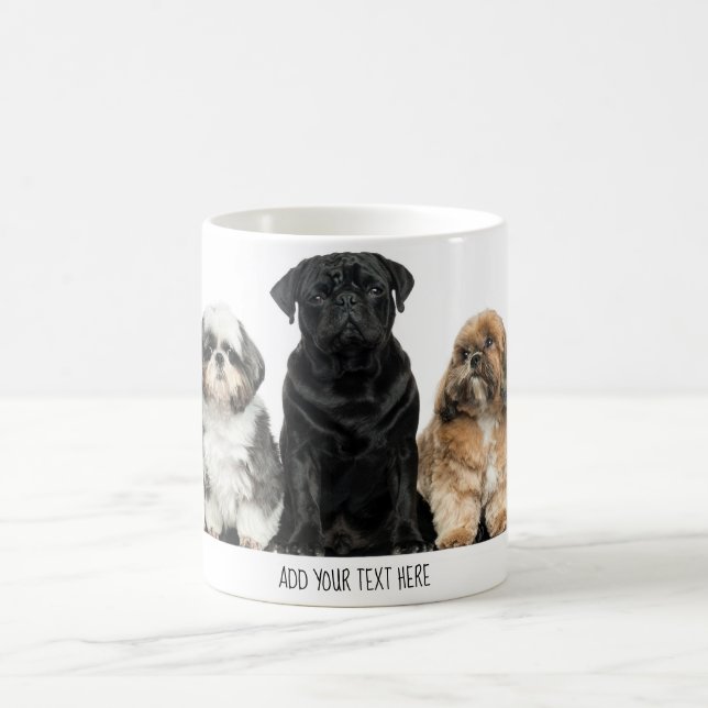 Taza De Café Foto y texto Mascota personalizados (Centro)