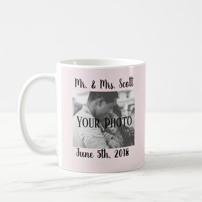 Taza De Café Foto y texto personalizado (Izquierda)