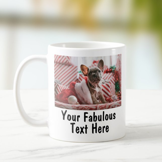 Taza De Café Foto y texto personalizados (Subido por el creador)