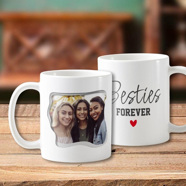 Taza De Café Fotografía de Besties Forever Modern Best Friends (Subido por el creador)
