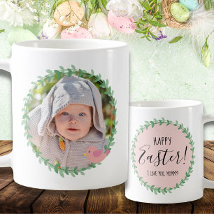 Taza De Café Fotografía de Floral Verde Rosa de hoja de laurel 