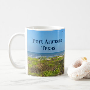 Taza De Café Fotografía de hierba de playa en Port Aransas Texa