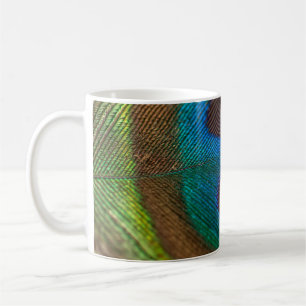 Taza De Café Fotografía de la pluma de pavo real