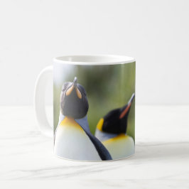 Taza De Café Fotografía de los pingüinos del rey orgulloso
