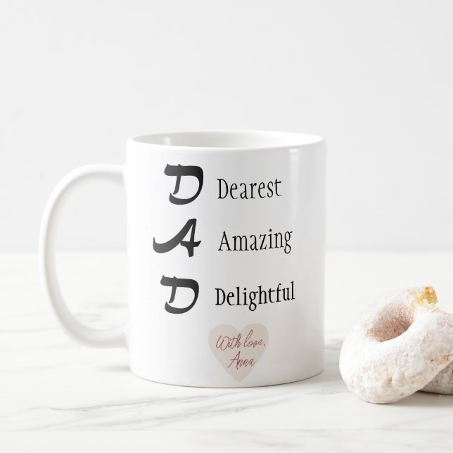 Taza De Café Fotografía de mug de papá personalizada | Regalo d (Con donut)