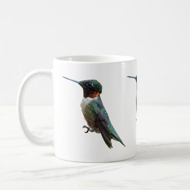 Taza De Café Fotografía de pájaro húmedo con trompetas de rubí (Izquierda)