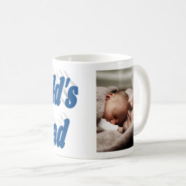 Taza De Café Fotografía de papá mar azul texto café mugre
