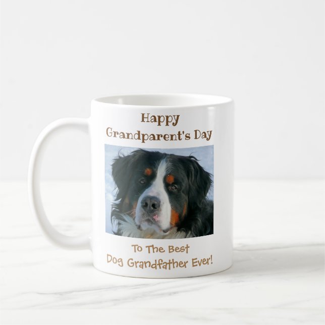 Taza De Café Fotografía del abuelo del mejor perro del Día de l (Izquierda)