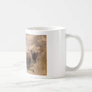 Taza De Café Fotografía del arte de la familia del elefante