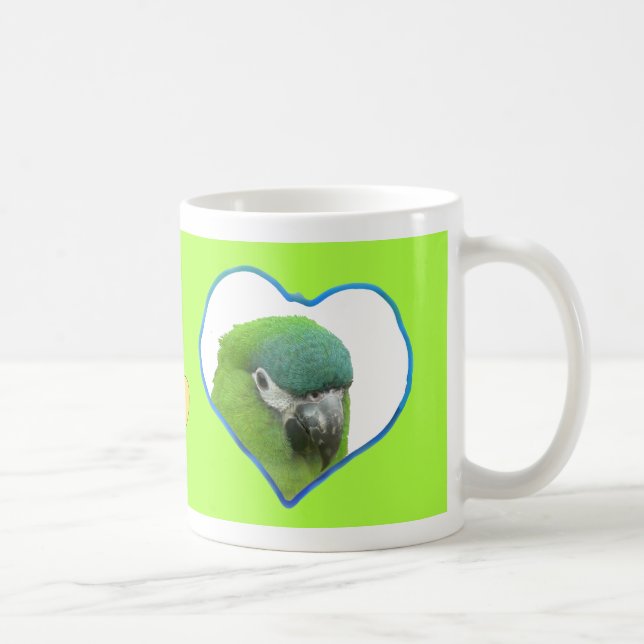 Taza De Café Fotografía del corazón Café Mug Green (Derecha)