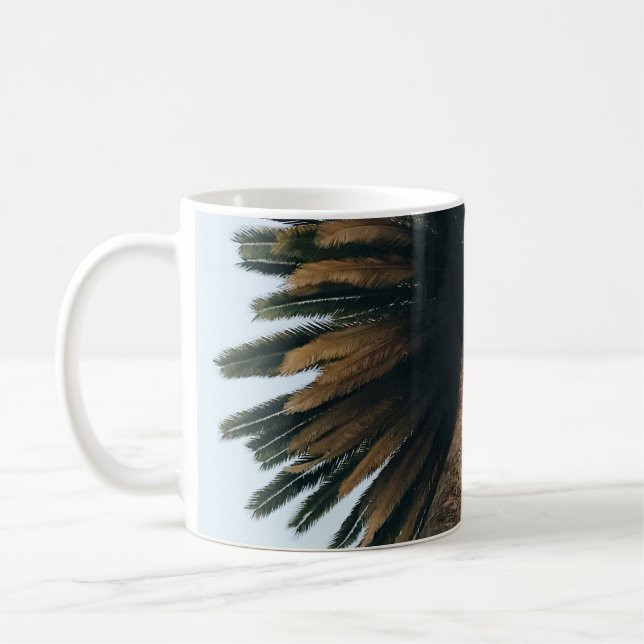 Taza De Café Fotografía del ojo de gusano de la palmera (Izquierda)