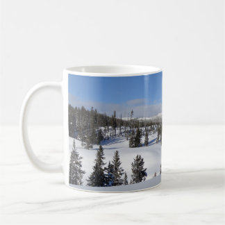 Taza De Café Fotografía del paisaje invernal de Yellowstone