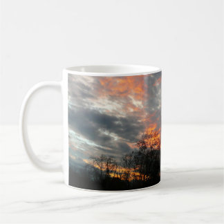 Taza De Café Fotografía del paisaje natural del atardecer de in