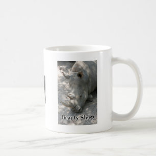 Taza De Café Fotografía del rinoceronte con "el texto del sue