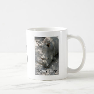 Taza De Café Fotografía del rinoceronte con "el texto del sueño