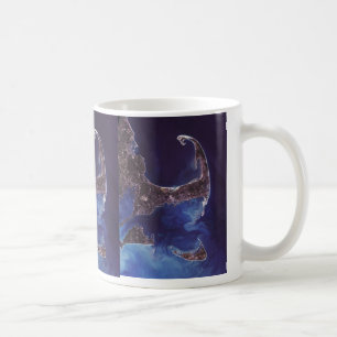 Taza De Café Fotografía del satélite de Cape Cod