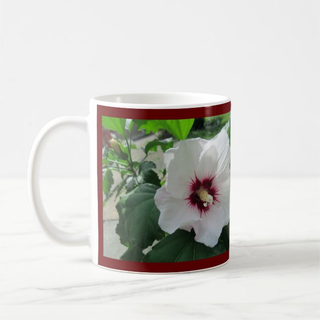 Taza De Café Fotografía floral blanca (Izquierda)